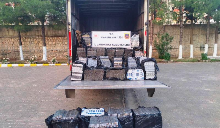 Mardin’de 5 milyon lira değerinde kaçak tütün mamulleri ele geçirildi